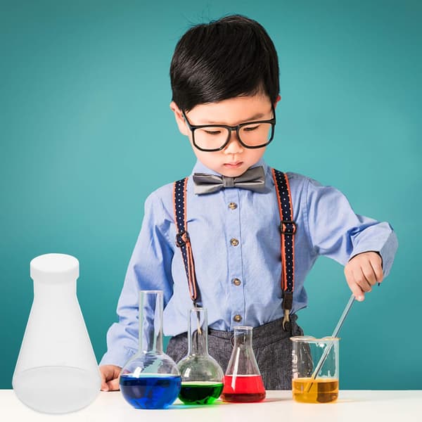 3st Professionell Vetenskapslabbkolv Erlenmeyer Koniska Flaskor Graderingar