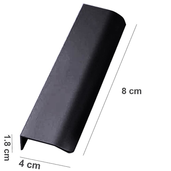 5-pack Moderna Fingergrepp Möbelhandtag black