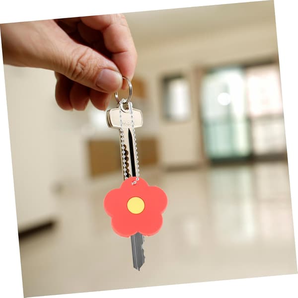 15 stk. Blomster Nøglehætter Silikone Nøglekapsler Husnøglehætter Beskytter Søde til Huset