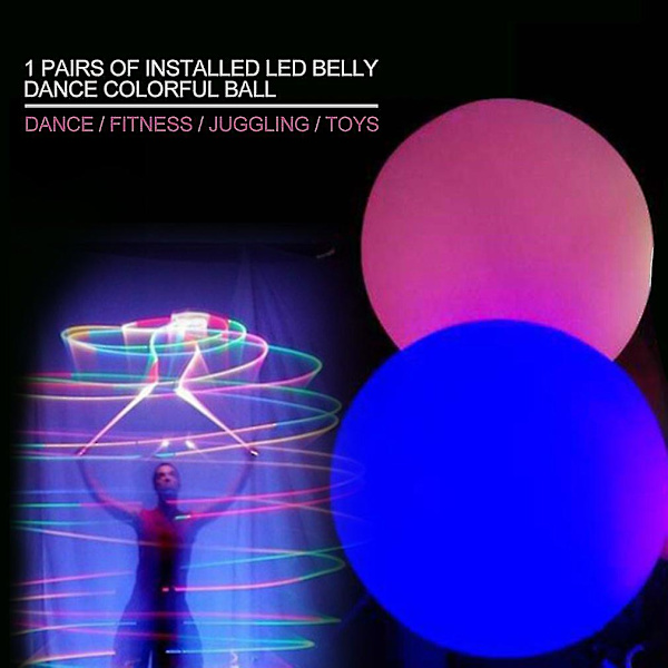 Professionella LED RGB Poi-bollar för magdans, handrekvisita