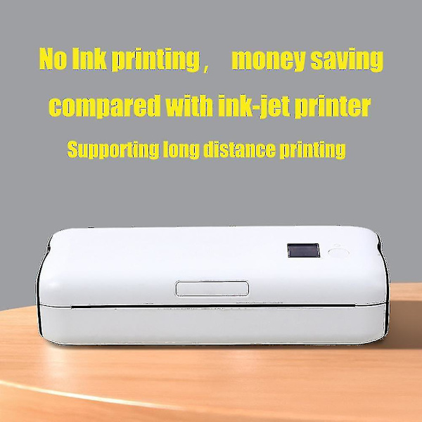 Mini Hjemme-Blækfri A4-Printer Multifunktionel Mobilprinter Til Billeder Journal-yuhao White