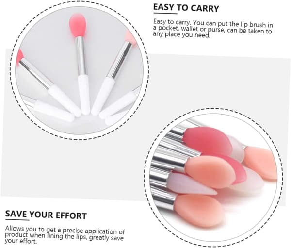 9 stk. silikone læbebørste Kreativ makeup læbestiftbørste Professionel makeup læbeske
