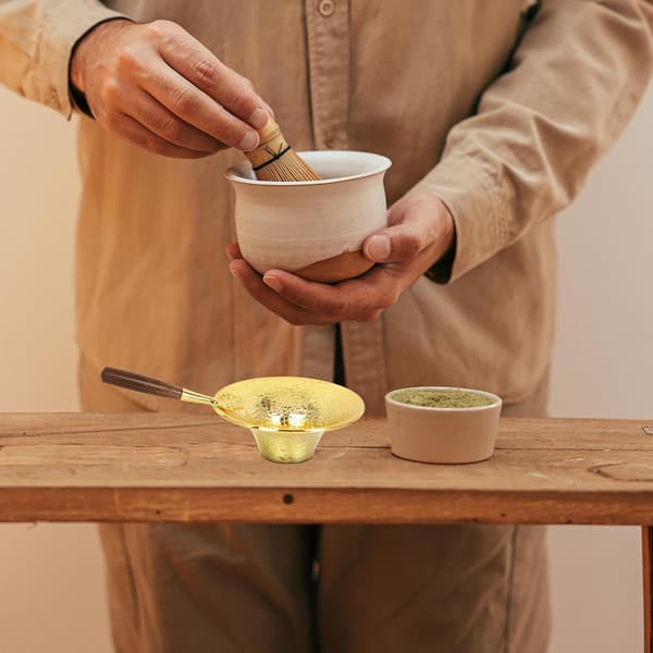 Tekoppssil Teinfuser Blomform Kreativ Enkel Koppar- och Plastmaterial Jämn Läckage
