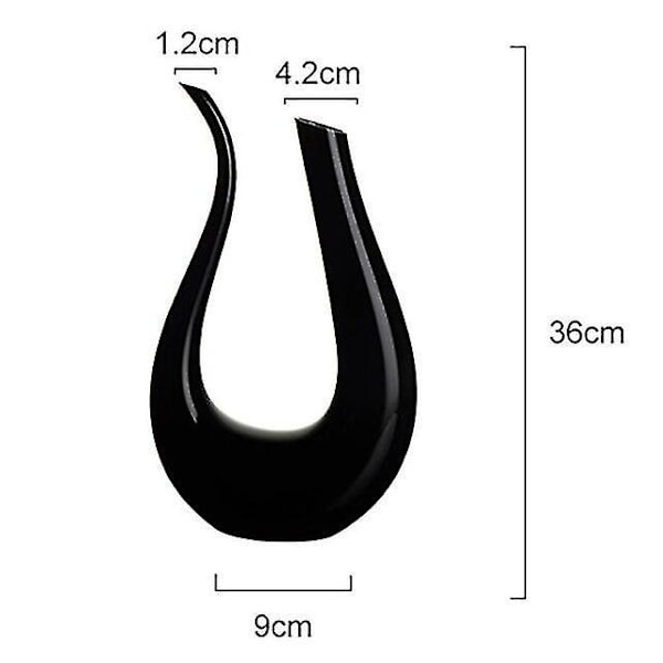 1500 ml Luova Viinipullo Amber Musta Joutsen Astia