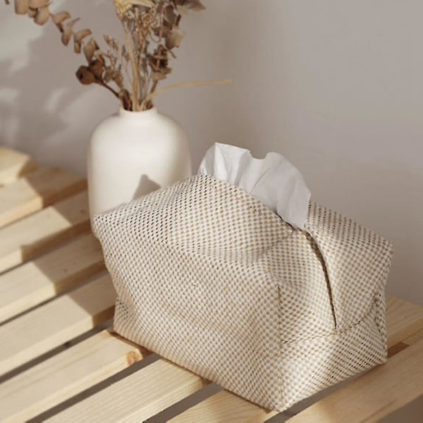 Liten vevpapirboks i jute for stuebord