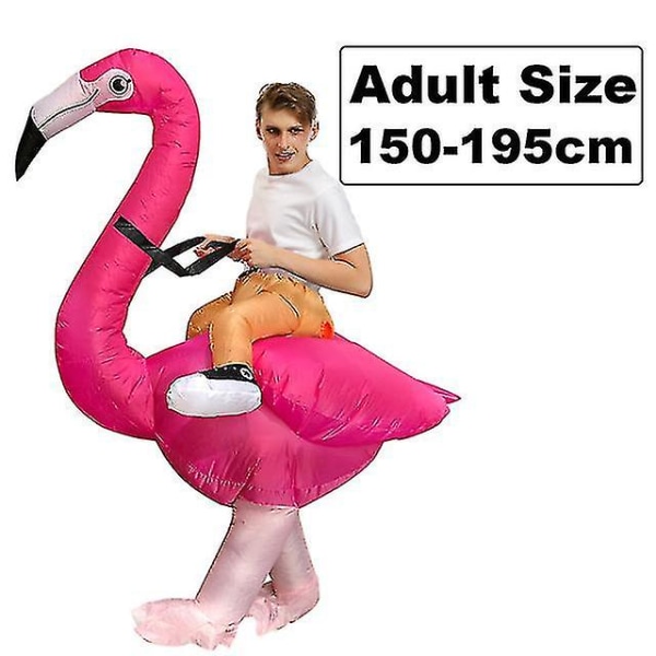Oppblåsbart kostyme for voksne barn Adult 150-195cm Flamingo