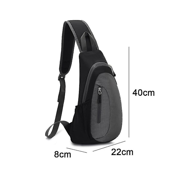 Sling Rygsæk, Multifunktionel Crossbody Skuldertaske Rejse Vandring Dagrygsæk