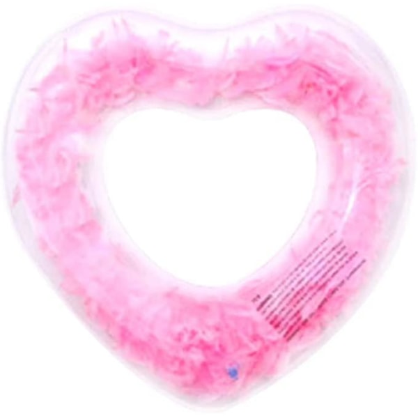Oppustelig Hjerteformet Swimmingpool Ring Transparent Fjer