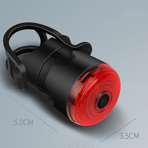 Vanntett Smart Bakre Sensor LED Sykkellys Auto Bremsesensor (1 Stykk Svart
