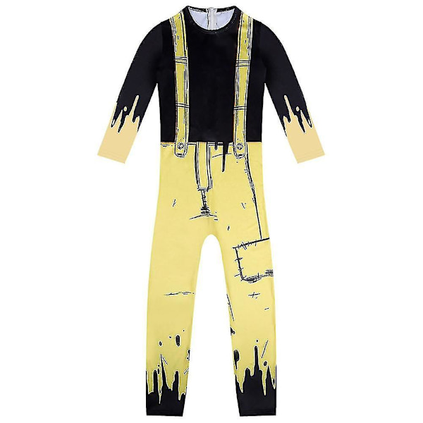 Bendy And The Ink Machine Antrekk Barn Gutter Jumpsuit Maske Fancy Up Opptreden Kostyme 9-10 Years