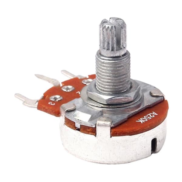 10 stk A250k Push Pull Kontrollpotensiometer Trekkpotensiometer 18mm Splittet Aksel