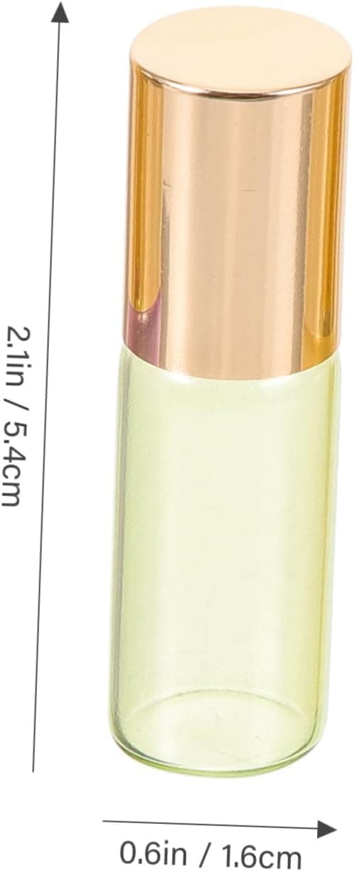 12 st 5 ml pärlfärgade roll-on-flaskor i glas, påfyllningsbara eteriska oljeförpackningar, bärbara flaskor