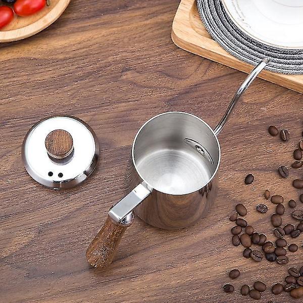 350ml Kaffe- og Te-kanne i Stål, Hell-over-kanne med Lopp