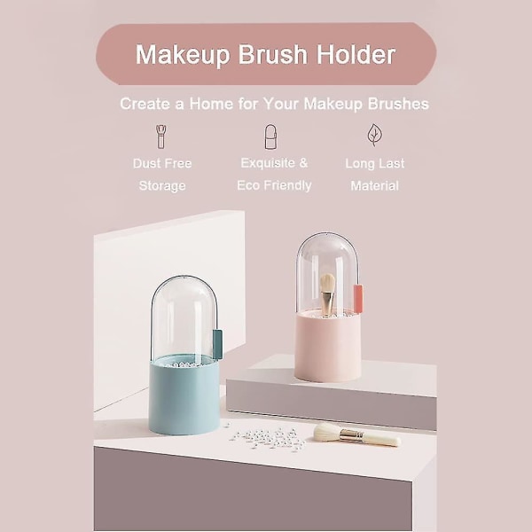 Makeup Brush Organizer Holder Støvtett Kosmetiske børster Oppbevaringsveske