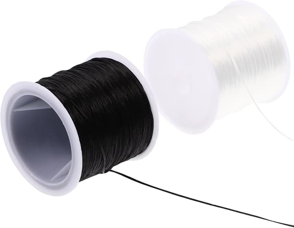 4 ruller med elastisk smykkestreng for DIY-bruk, gummibåndmateriale med assorterte farger