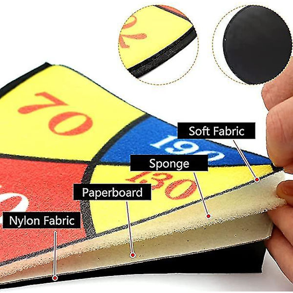 Säker Darttavla 30cm Spel Barn Velcro Darttavla 6 Bollar
