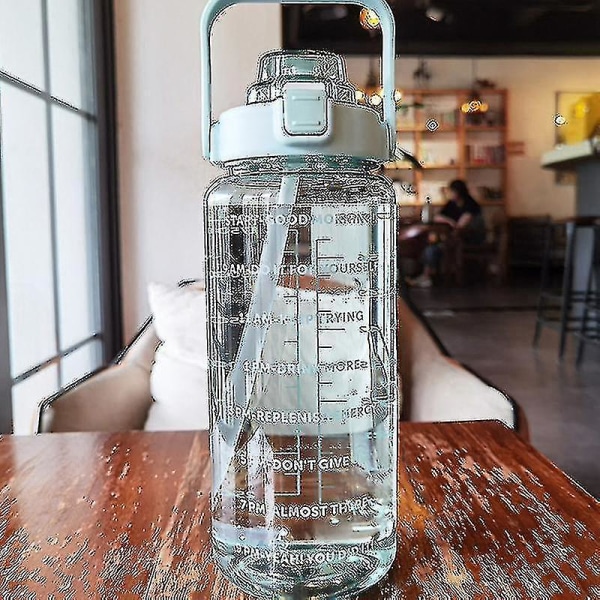 2l bærbare vandflasker med stor kapacitet Fitness-vandkande med tidsmarkør-yuhao
