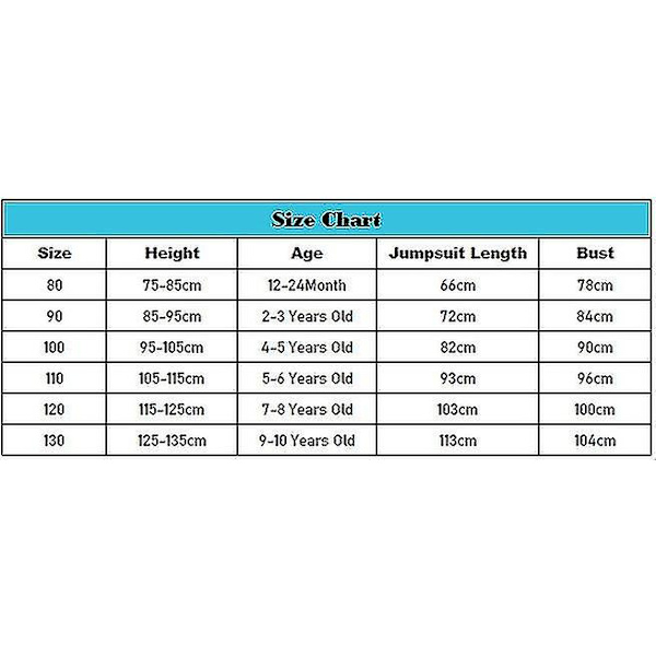 Unisex Toddler Kostyme Jumpsuit For 12-24 Month