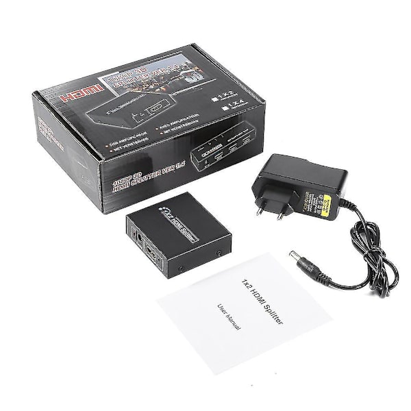 1x2 HDMI 1080p 3D -jakaja 1 sisään 2 ulos valintaboksi