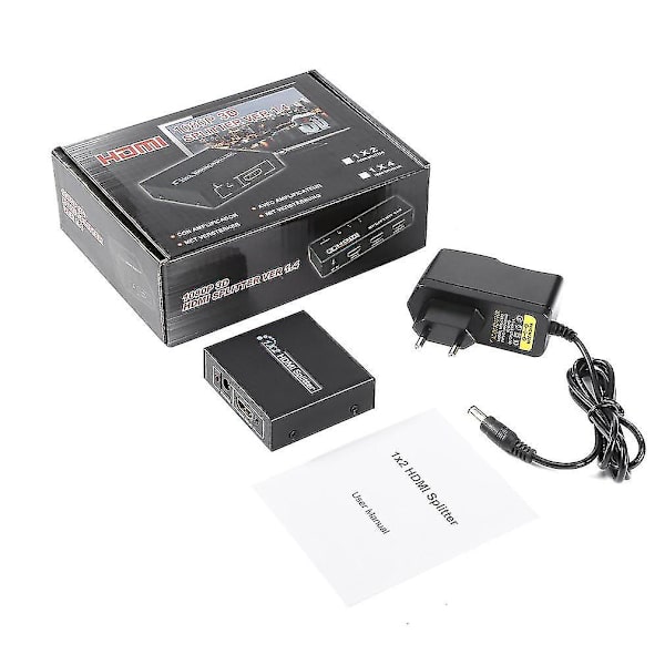 1x2 HDMI 1080p 3D splitter 1 inn 2 ut velgerboks