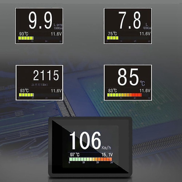 Til Bil A203 Obd2 On-board Computer Bil Digital Computer Trip Display Hastighed Brændstofforbrug Måler