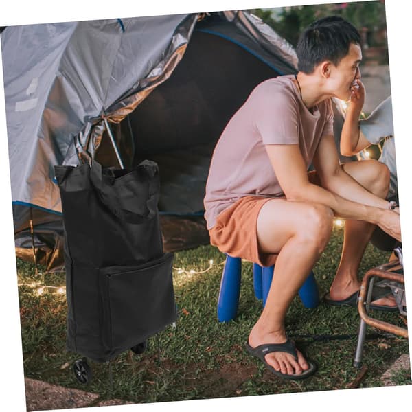 Sammenleggbar trillebag, sammenleggbar handlepose med hjul, sammenleggbar