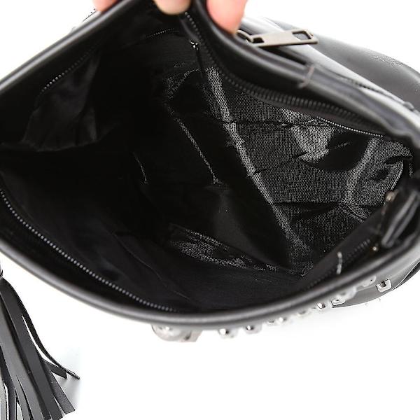 Mote-veske for kvinner, Skull Punk Goth Tassel Messenger Shoulder Bag Crossbody Handbag