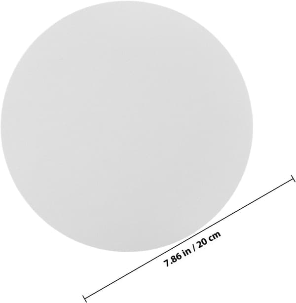 5 STK Hvite Runde Sublimeringsmusematter 20 cm Diameter 2 mm Tykk Tom Musematte Sett