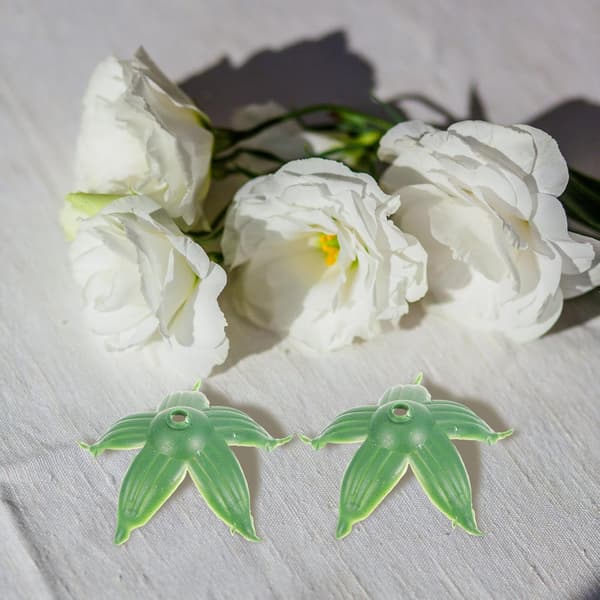 120 stk kunstige blomsterbeger DIY blomsterbeger plastkvalitetsmateriale grønn lett enkel