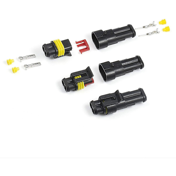 Vandtæt Stik 12 Kit 2-polet Elektrisk Terminal Stik