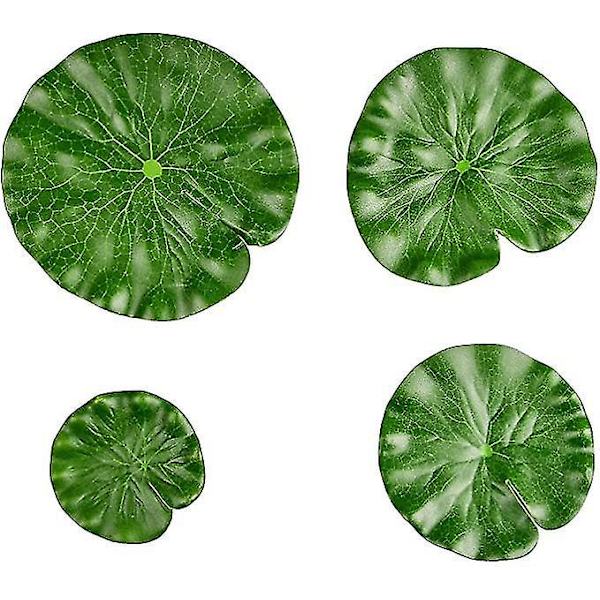 4 st konstgjorda lotusblad flytande skum dammdekoration landskap