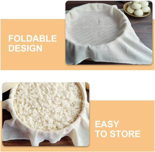 3 st non-stick ångdyna ångmatta bomull återanvändbara beige ångkorgsfoder