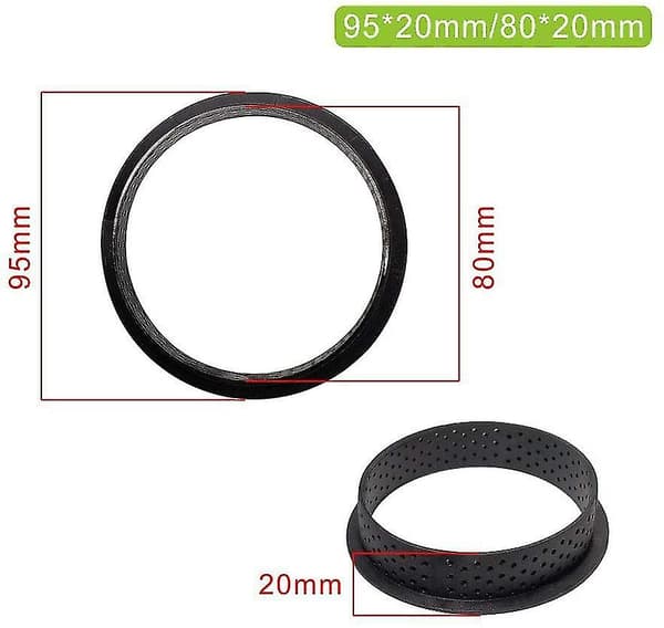 8-delt kakeform, bakverk tart ring perforert kutter rund form mousse sirkel