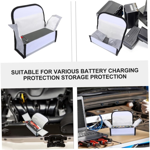 Battery Buddy 2stk Brandsäker Batteriförvaringspåse Litiumbatteri Skyddsväska