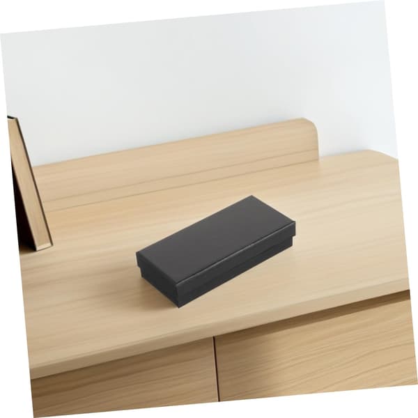 8 st elegant pappersklocklåda klockförvaringsfodral svampfoder pack smyckesorganisatör svart