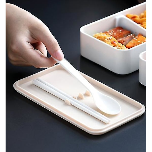 Japansk lunsjboks med marmor-mønster, dobbeltlags Bento