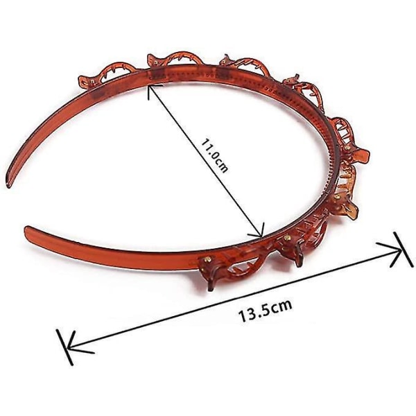 2 stk. Dobbelt Pandehår Hårspænde Hårbånd Twist Værktøj Kvinder