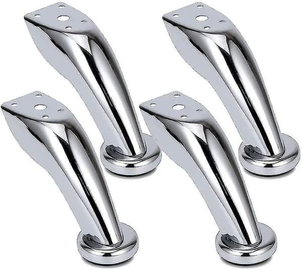 Tykke Sofabein i Rustfritt Stål, Møbelbein, Krombein, Møbelskap, Seng, Sofabein, for Sofaer, Stoler, Krakk, Skap (1 stk)