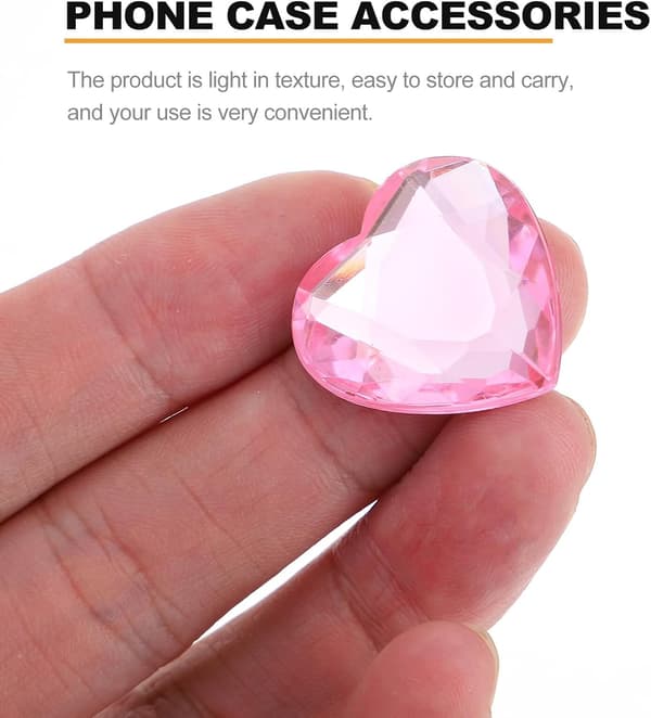 100 stk. akryl 3D hjerteformede kuler lys rosa 2,5 cm DIY Valentinsdagdekor