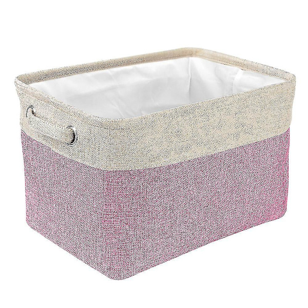 Opbevaringskurv til hundelegetøj, lærredstaske til hunde, foldbar opbevaringsboks til kæledyrslegetøj, linnedopbevaringsboks, hundeartikler Pink