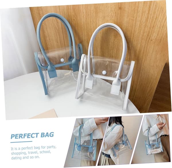 Jellytaske til kvinder PVC-materiale modetaske til shopping og arbejde