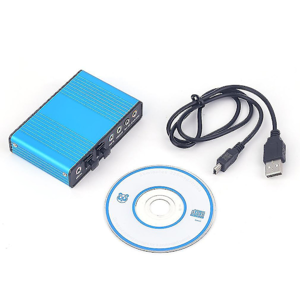 USB 6-kanavainen 5.1 äänen ulkoinen äänikorttisovitin