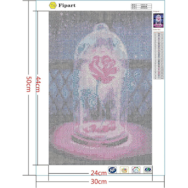 5D DIY Diamantmålning Rosklocka