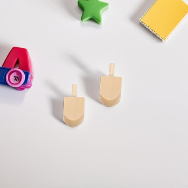 10 st träsnurror Hanukkah DIY tomma trädreidlar