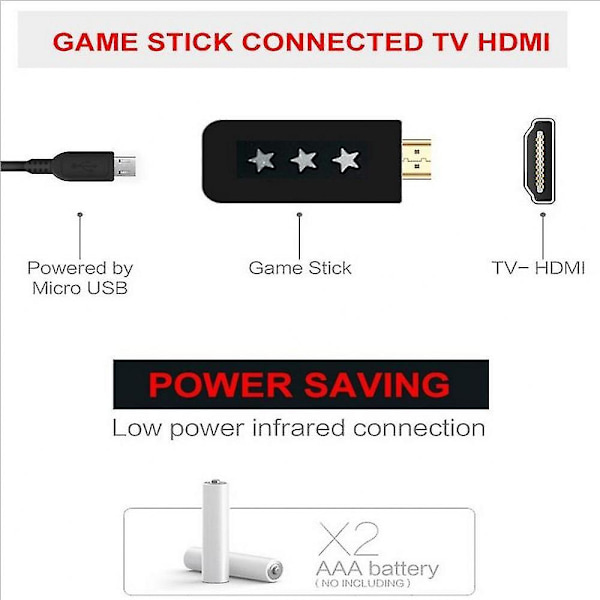 Y2 Videospilkonsollen 621 Klassiske Spil HDMI