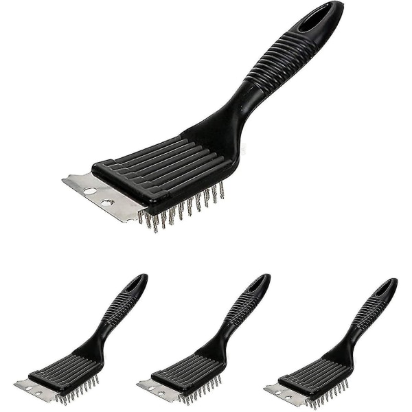 Grillborste, 4-pack Grillrengöringsborste Grillborste med Rostfritt Stål