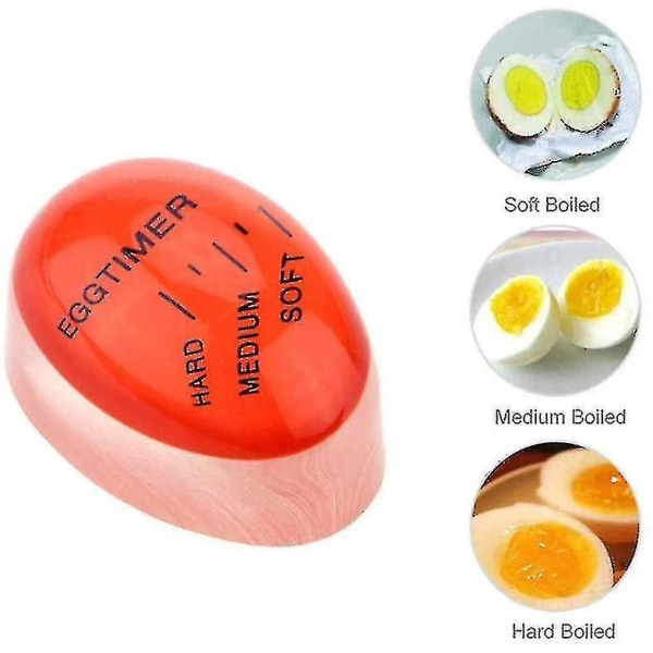 Tidsur for eggkoking, 4 stykker eggtimer som endrer farge