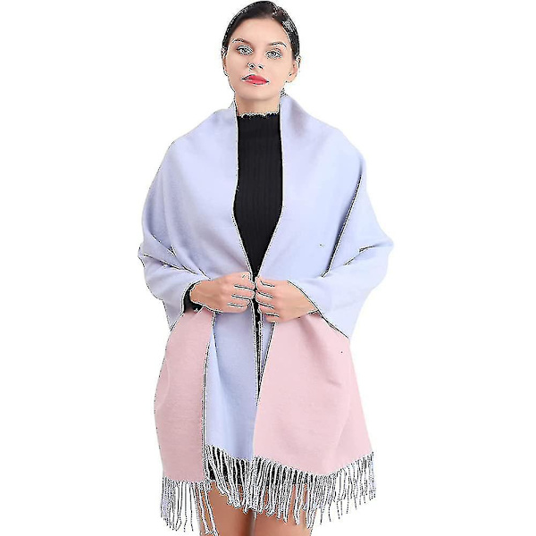 Dam Scarf Cashmere-liknande Wraps Blanketscarf Splicing Rutig Scarf Höst Vinter