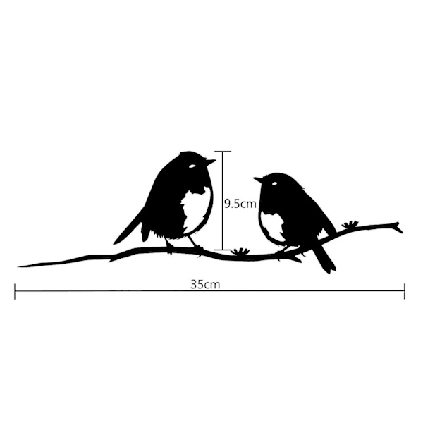 Søde Robin-gaver til haven og hjemmet | Trækunst | Metal Robin Havepynt | Metalfugle til haven | Udendørs vægkunst | Have Metal Fugl