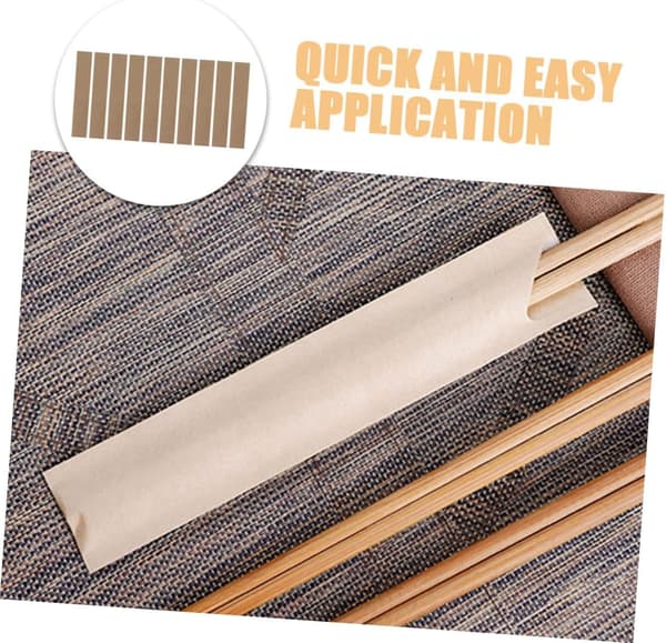 200 st ätpinnar i kraftpapper, bestickpåsar för avhämtning, elegant design